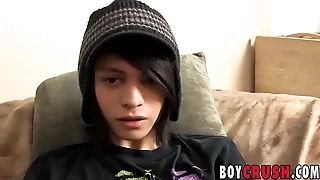 Bonny twink tugging with the addition of cumming within reach sex interview