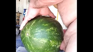 Fucking a watermelon